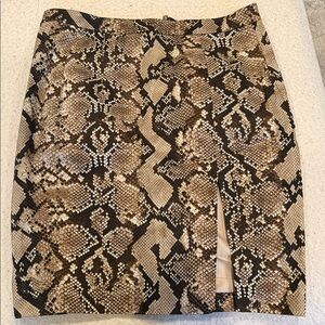Altuzarra Snake Print Pencil Skirt in Brown and Tan